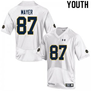 Notre Dame Fighting Irish Youth Michael Mayer #87 White Under Armour Authentic Stitched College NCAA Football Jersey JQK0899TA